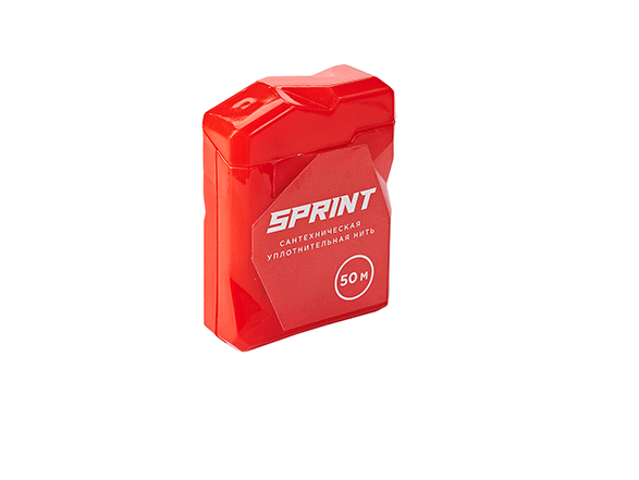 сантехническая нить для герметизации резьбы Sprint 50м в многоразовом боксе блистер купить в Краснодаре | "Проконсим"