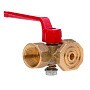 Кран латунный шаровой 11Б18бк(ф)2 DN 15 PN 16 под манометр G1/2''хG1/2'' с контрольным фланцем муфта-муфта рычаг Пензапромарматура купить в Краснодаре | "Проконсим"