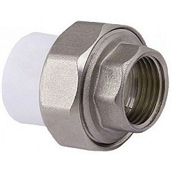 Акция! Муфта комбинированная ПП 32-1/2'' PN 25 разъёмная с внутренней резьбой белая PlasticPro  (251240406) со склада Проконсим в Краснодаре