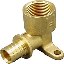 Угольники латунные установочные для PEX труб DN 16-25 PN 10 под надвижную гильзу с внутренней резьбой ONE PLUS купить в Краснодаре | "Проконсим"