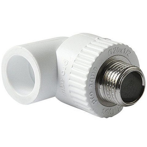 Угольник комбинированный ПП 32-1/2'' PN 25 с наружной резьбой белый Pro Aqua PA27015 купить в Краснодаре | "Проконсим"