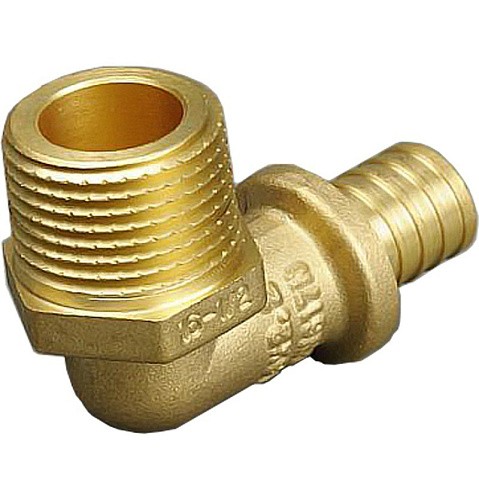 Угольник латунный для PEX труб 16-1/2'' PN 10 под надвижную гильзу с наружной резьбой ONE PLUS купить в Краснодаре | "Проконсим"