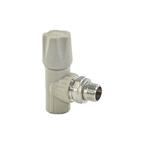 Вентиль для радиатора угловой VALFEX 20 PN 25 G-1/2'' серый купить в Краснодаре | "Проконсим"