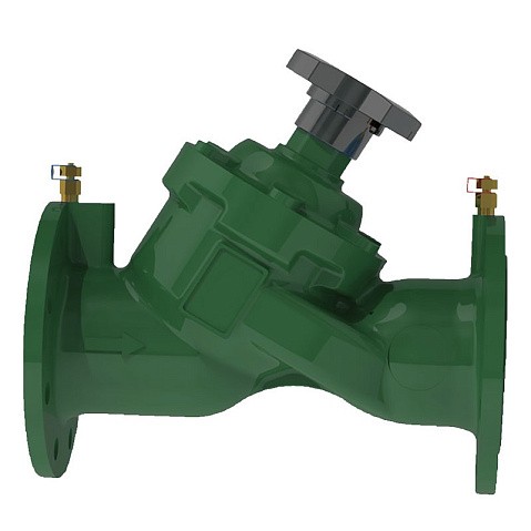 Клапан балансировочный чугунный DN600 PN16 фланцевый ручной Kvs 4940,0 м³/ч с измерительными ниппелями GALA Тип. 1216H купить в Краснодаре | "Проконсим"