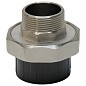 Муфта разборная НПВХ DN 50-1 1/2" PN 16 клеевая с наружной латунной резьбой черная Aquaviva AQVBND50M купить в Краснодаре | "Проконсим"