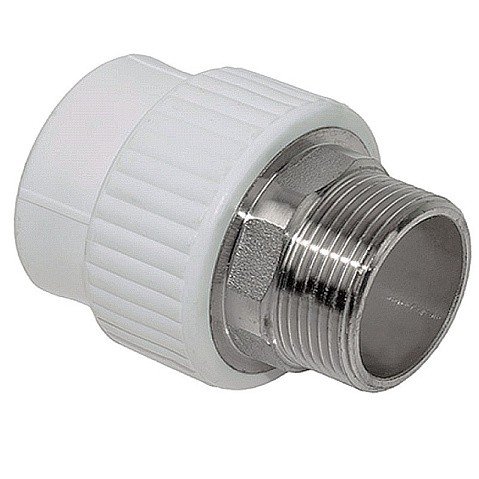 Муфта комбинированная ПП 32-1'' PN 25 под ключ с наружной резьбой белая VALFEX  купить в Краснодаре | "Проконсим"