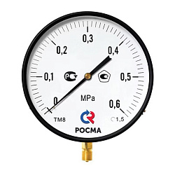  Манометр Росма ТМ-810Р.00 котловый, 250мм, 0-0.25МПа, резьба M20x1,5, радиальный, класс точности 1,5 (930093048) со склада Проконсим в Краснодаре