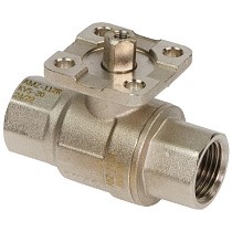 Краны латунные шаровые двухходовые DN 15-50 PN 25-40 никелированный под привод РИДАН AMZ-112R купить в Краснодаре | "Проконсим"
