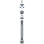 Сифон гофрированный Unicorn D220Р, 40х50 гибкий отвод, 1 1/2'' х40 пластиковая чашка, 800мм купить в Краснодаре | "Проконсим"
