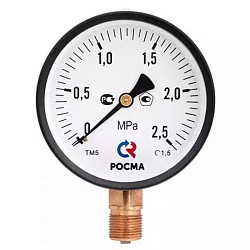  Мановакуумметр Росма ТМВ-610Р.05 общетехнический, 150мм, -0.1-1,5МПа, резьба M20x1,5, с электронной приставкой тип V, радиальный, класс точности 1,5 (930099128) со склада Проконсим в Краснодаре