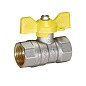 Кран латунный Temper серия 83 DN25 PN40 никелированный газовый бабочка м-м ГОСТ Р 59553 купить в Краснодаре | "Проконсим"