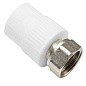 Муфта комбинированная ПП 20-3/4'' PN 25 с накидной гайкой белая VALFEX  купить в Краснодаре | "Проконсим"
