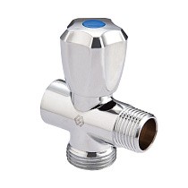 Вентиль латунный проходной MVI BV.461 DN 15 +отверстие 20 PN 10 хромированный муфта-штуцер маховик купить в Краснодаре | "Проконсим"