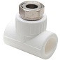 Тройник комбинированный ПП 20-1/2'' PN 25 с накидной гайкой белый РТП 14269 купить в Краснодаре | "Проконсим"