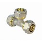 Тройник латунный для PEX труб 20-20-16 PN 10 обжимной никелированный Valfex VF.331.N  купить в Краснодаре | "Проконсим"