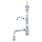 Сифон для умывальника Unicorn А320VР, 40х50 гибкий отвод, 1 1/2'' х40 пластиковая чаша с отводом для стиральной машины купить в Краснодаре | "Проконсим"