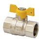 Кран латунный шаровой газовый MVI BV.813 DN 20 PN 25 никелированный полнопроходной муфта-муфта бабочка купить в Краснодаре | "Проконсим"