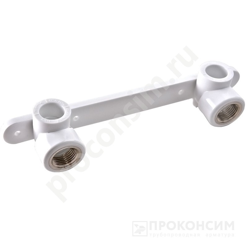 Цена по запросу.  . Угольник установочный ПП 25-1/2'' двойной белый РВК 32008 (930659322) со склада Проконсим в Краснодаре