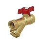 Краны латунные шаровые DN 15-20 PN 25 с фильтром бабочка муфта-муфта БАЗ КФ.А30.1 купить в Краснодаре | "Проконсим"