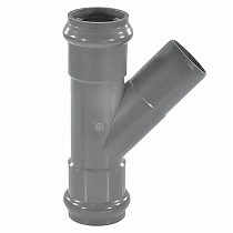 Тройники НПВХ раструбные SDR26 45гр. DN 110-160 PN 10 Хемкор купить в Краснодаре | "Проконсим"