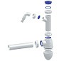 Сифон для умывальника Unicorn А510V, 40х40 прямой отвод, 1 1/2'' х40 с отводом для стиральной машины преходник 40х32 купить в Краснодаре | "Проконсим"