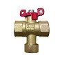 Кран латунный шаровой Пензапромарматура DN15 PN16 G1/2'' с фильтром никелированный полнопроходной муфта-муфта бабочка купить в Краснодаре | "Проконсим"