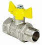 Кран латунный шаровой газовый 11Б27фт1М DN 20 PN 40 никелированный бабочка муфта-штуцер Valfex.278 Standart ГОСТ Р 59553 купить в Краснодаре | "Проконсим"