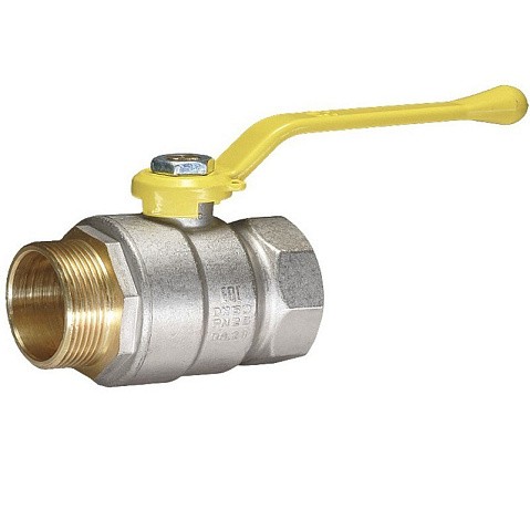 Краны латунные шаровые газовые DN 15-50 PN40 никелированные рычаг муфта-штуцер Temper серия 83 ГОСТ Р 59553 купить в Краснодаре | "Проконсим"