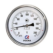 Термометр биметаллический РОСМА БТ-51.211, 100мм, осевой купить в Краснодаре | "Проконсим"