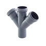 Крестовина ПП для канализации косая 45гр. DN 110-110-110 с уплотнительным кольцом РТП купить в Краснодаре | "Проконсим"