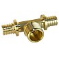 Тройник латунный для PEX труб 16-1/2''-16 PN 16 S-2,2мм под надвижную гильзу Valfex VF.433.AF купить в Краснодаре | "Проконсим"