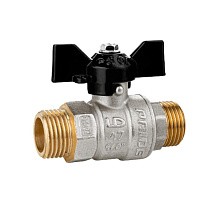 Краны латунные шаровые DN 15-25 PN 40 никелированные бабочка штуцер-штуцер LD Pride 47.304 купить в Краснодаре | "Проконсим"