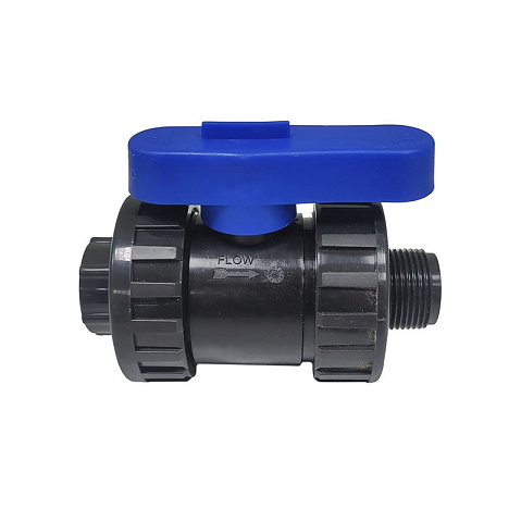 Кран шаровой компрессионный ПНД DN 25 PN 16 наружная резьба -1/2'' внутренняя резьба -3/4'' обжимной для ПЭ труб Кудиновский трубный завод купить в Краснодаре | "Проконсим"