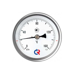 Термометр биметаллический 80мм, Тип - БТ-41.211, осевой 0-160гр. G1/2'' L 64мм. Класс точности 1,5. (930094007) со склада Проконсим в Краснодаре