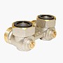 Узел нижнего подключения Vekotrim DN 15 PN 10 угловой двухтрубный20-3/4'' c накидной гайкой, муфта купить в Краснодаре | "Проконсим"
