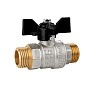 Кран латунный шаровой LD Pride 47.304 DN 20 PN 40 никелированный штуцер-штуцер бабочка купить в Краснодаре | "Проконсим"