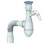 Сифон для мойки Unicorn В320VР, 40х50 гибкий отвод, 1 1/2'' х40 пластиковая чаша с отводом для стиральной машины купить в Краснодаре | "Проконсим"