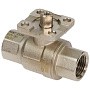Краны латунные шаровые двухходовые DN 15-50 PN 25-40 никелированные под привод РИДАН AMZ-112R купить в Краснодаре | "Проконсим"