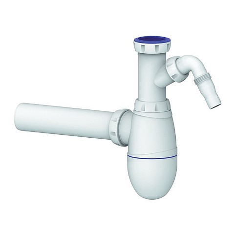 Сифон для мойки Unicorn В510V, 40х40 прямой отвод, 1 1/2'' х40 с отводом для стиральной машины преходник 40х32 купить в Краснодаре | "Проконсим"