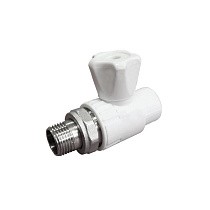 Краны шаровые ПП DN 20-25 PN 25 для радиатора прямые белые Valfex купить в Краснодаре | "Проконсим"