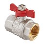 Кран латунный шаровой MVI BV.513 DN 15 PN 40 никелированный полнопроходной муфта-муфта бабочка купить в Краснодаре | "Проконсим"