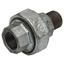 Американки чугунные DN 15-50 PN 16 оцинкованные муфта-штуцер с плоской прокладкой Fittex Plus купить в Краснодаре | "Проконсим"