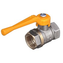 Краны латунные шаровые газовые 11Б27п DN 15-50 PN 40 никелированные рычаг муфта-муфта БАЗ А10.0.Н купить в Краснодаре | "Проконсим"