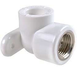  Угольник установочный ПП 20-1/2'' PN 25 белый РВК 21009 (930659309) со склада Проконсим в Краснодаре