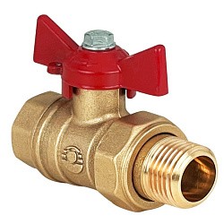  Латунный шаровой кран Ду32 Ру40 Valfex VF.230.LB1.114.DP 11Б27фт1М американка, проход , бабочка. (111401516) со склада Проконсим в Краснодаре
