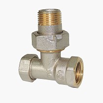 Клапан запорно-регулирующий Raditec DN 15 PN 16 угловой G1/2'' Kvs = 1,46 м3/ч для радиатора, 120гр. купить в Краснодаре | "Проконсим"