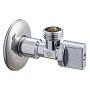 Кран латунный шаровой угловой MVI BV.464 DN 15-15 PN 10 хромированный штуцер бабочка купить в Краснодаре | "Проконсим"