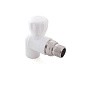 Кран шаровой для радиатора ПП 20-1/2'' PN 25 угловой с американкой белый РТП 10585 купить в Краснодаре | "Проконсим"