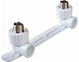 Угольник установочный двойной ПП 20-1/2'' PN 25 с наружной резьбой белый РТП 10703