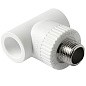 Тройник комбинированный ПП 20-1/2'' PN 25 с наружной резьбой белый Pro Aqua PA25008P купить в Краснодаре | "Проконсим"